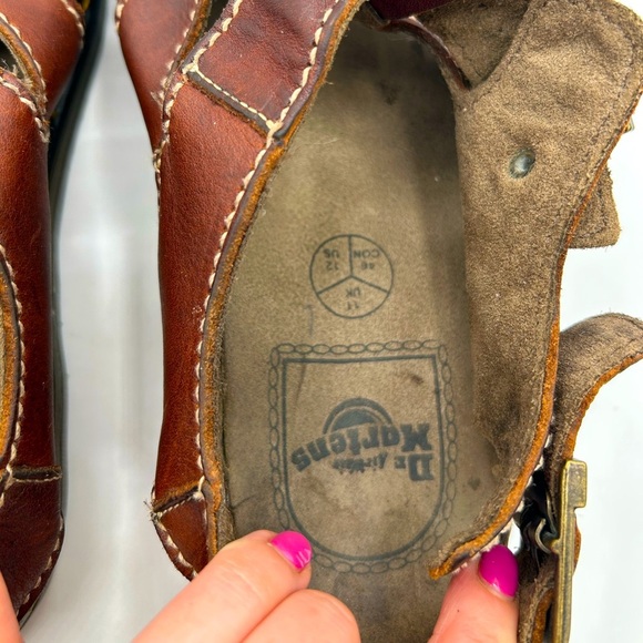 RARE MIE Vintage Dr Martens Fisherman Sandals 90s Brown Leather Mens 12 Y2K - Picture 16 of 17